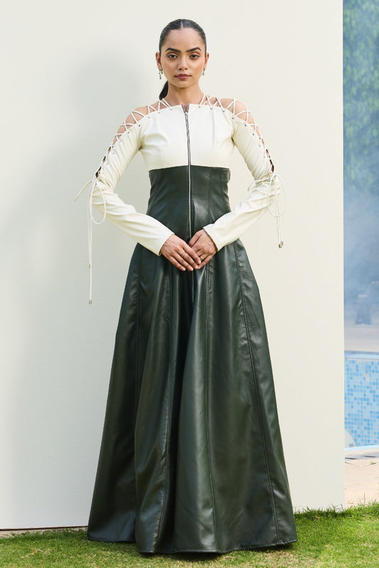 Sculpt Lace-Up Gown