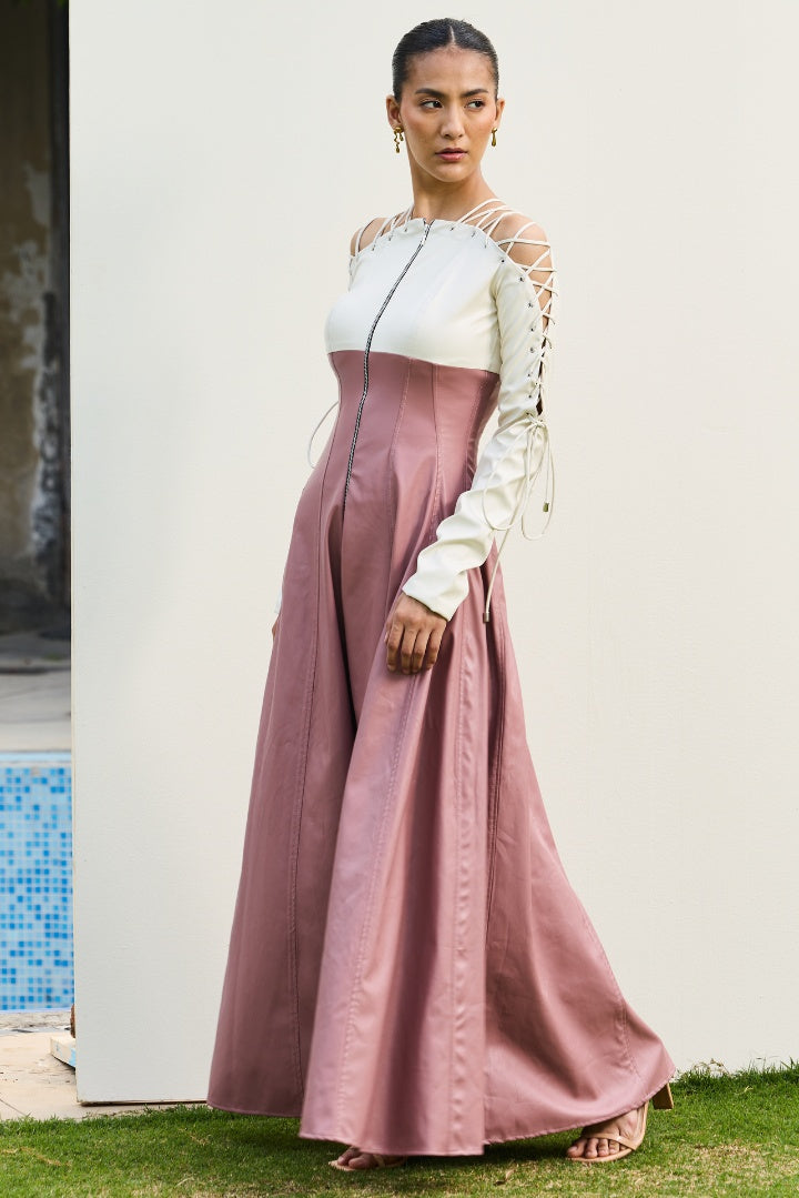 Sculpt Lace-Up Gown