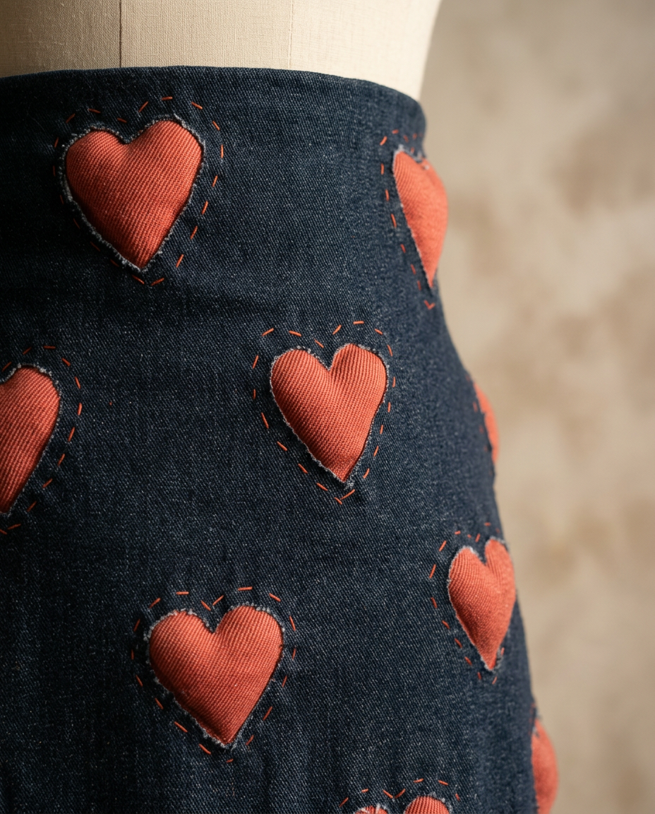 Love Stitch Mini Skirt