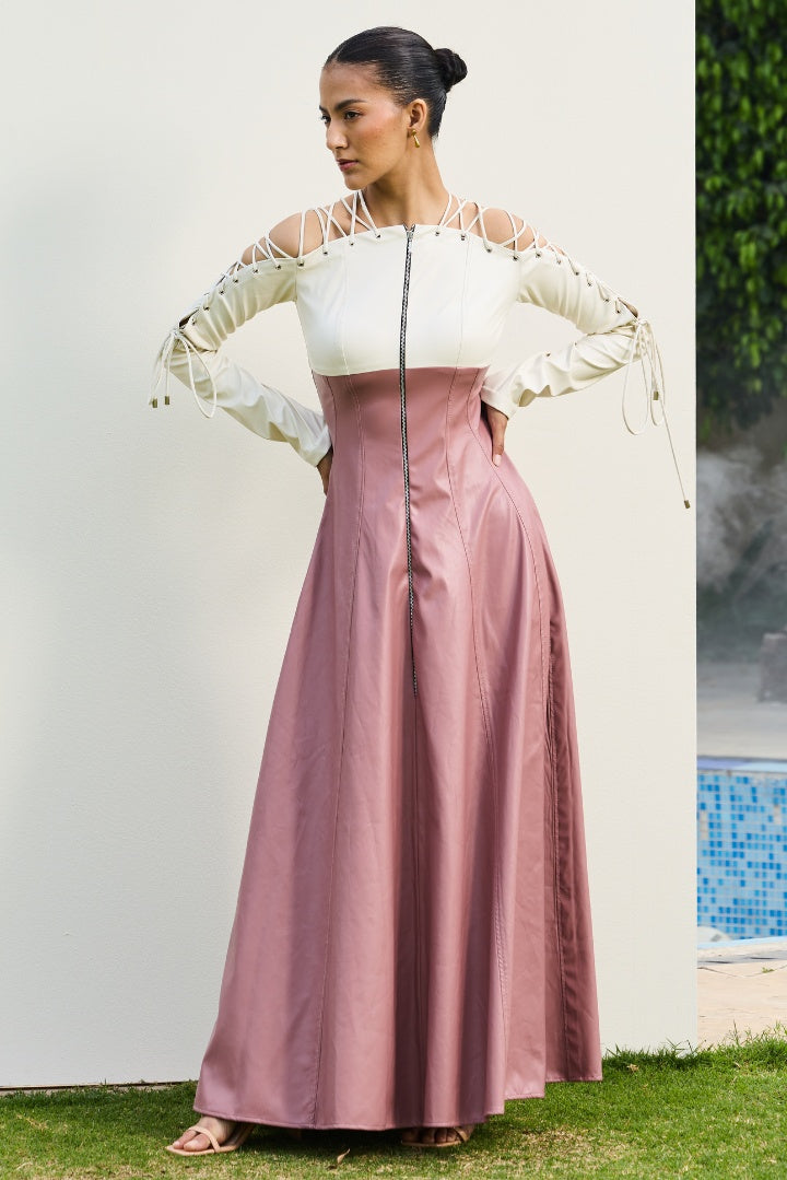 Sculpt Lace-Up Gown