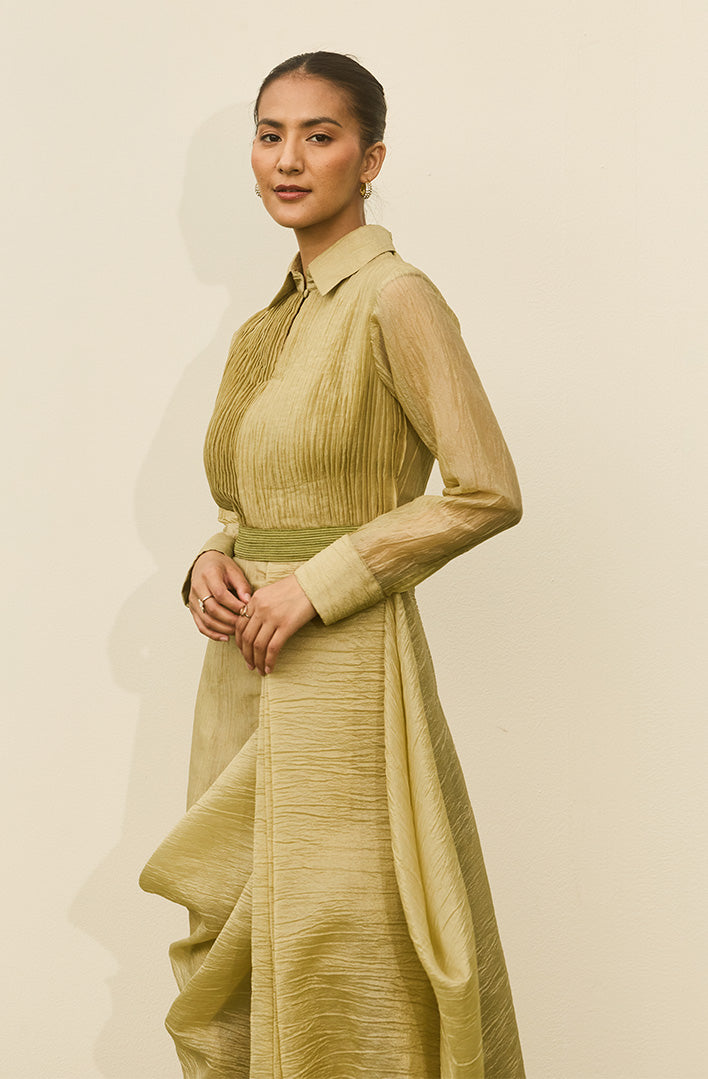 Pleated Meadow Dress