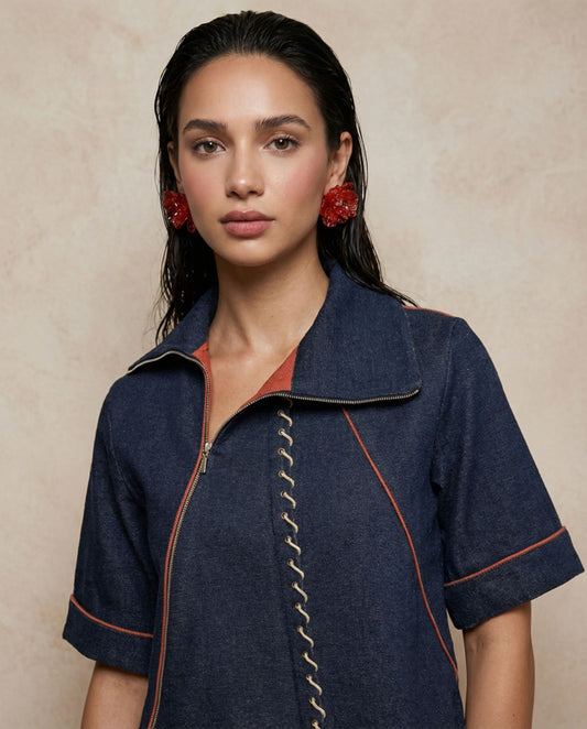 Contrast Code Shirt