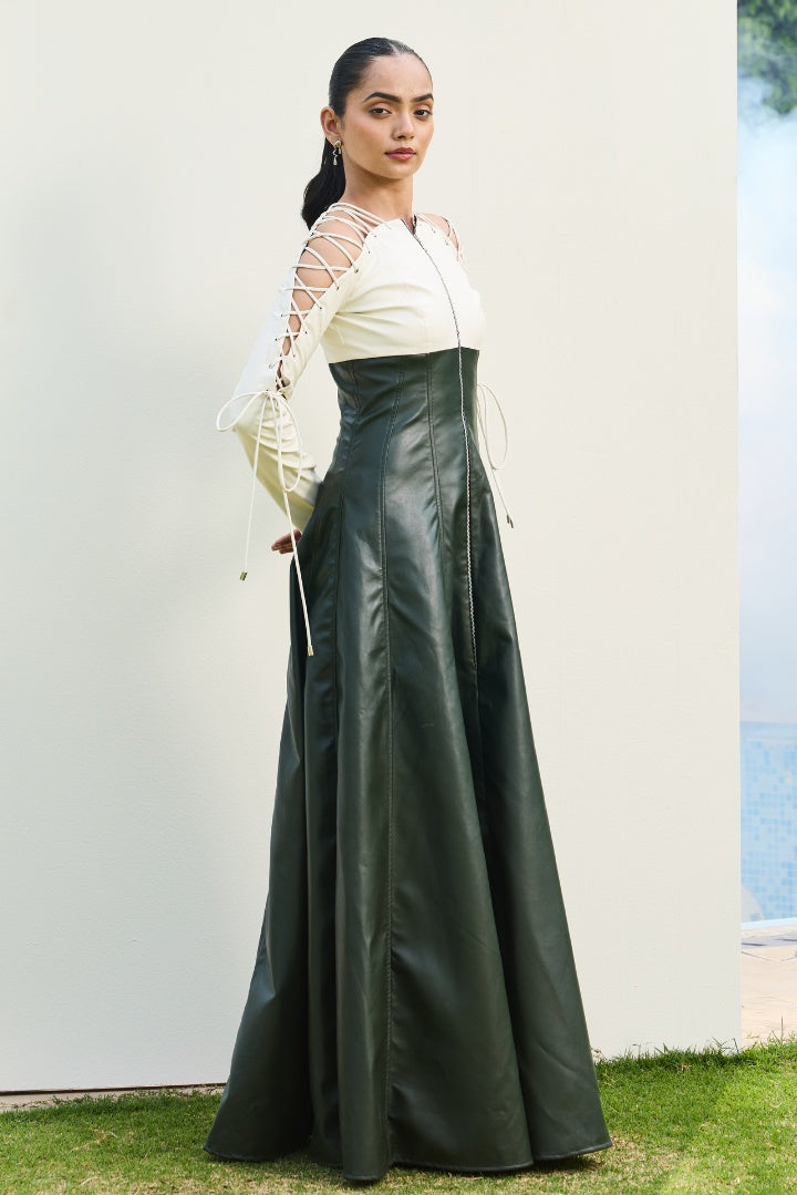 Sculpt Lace-Up Gown
