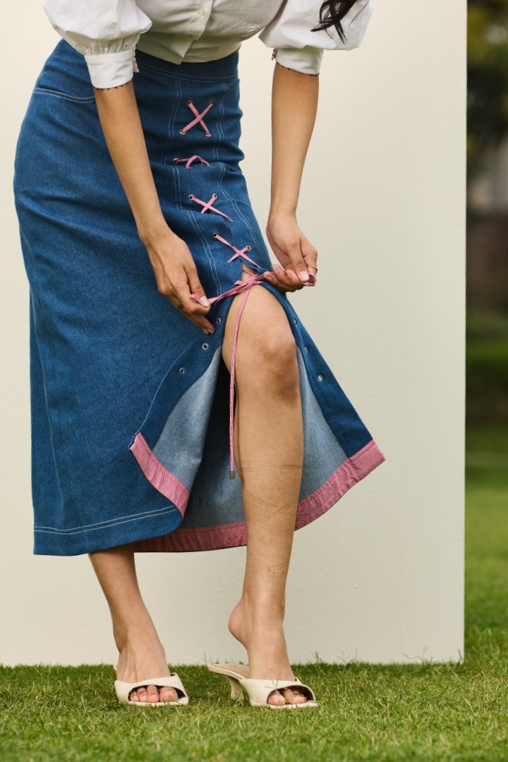 Skyline Lace-Up Skirt