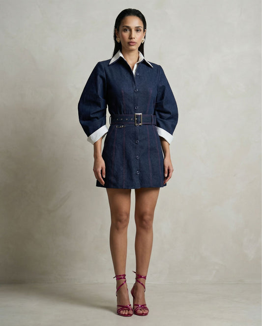 Indigo Sculpt Dress