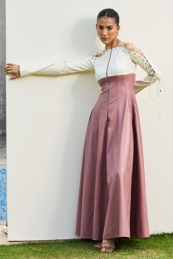 Sculpt Lace-Up Gown