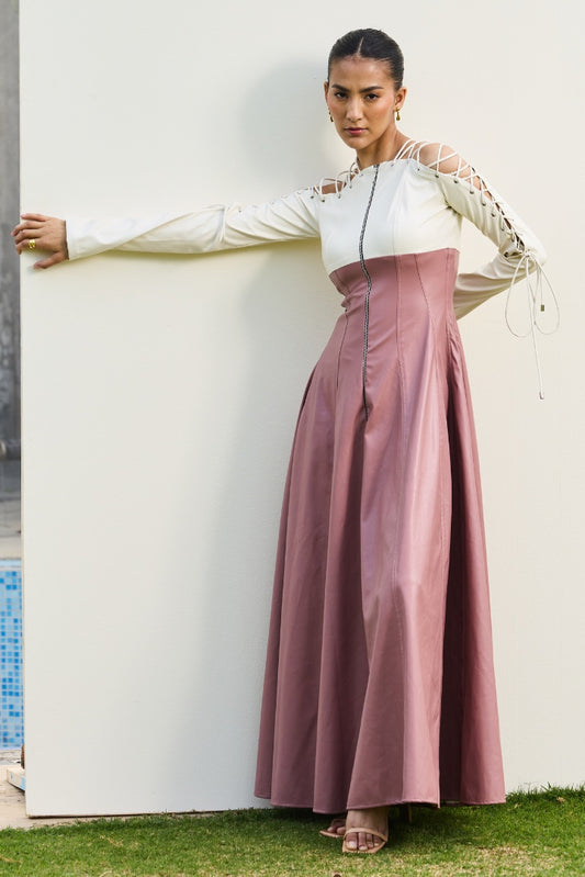 Sculpt Lace-Up Gown