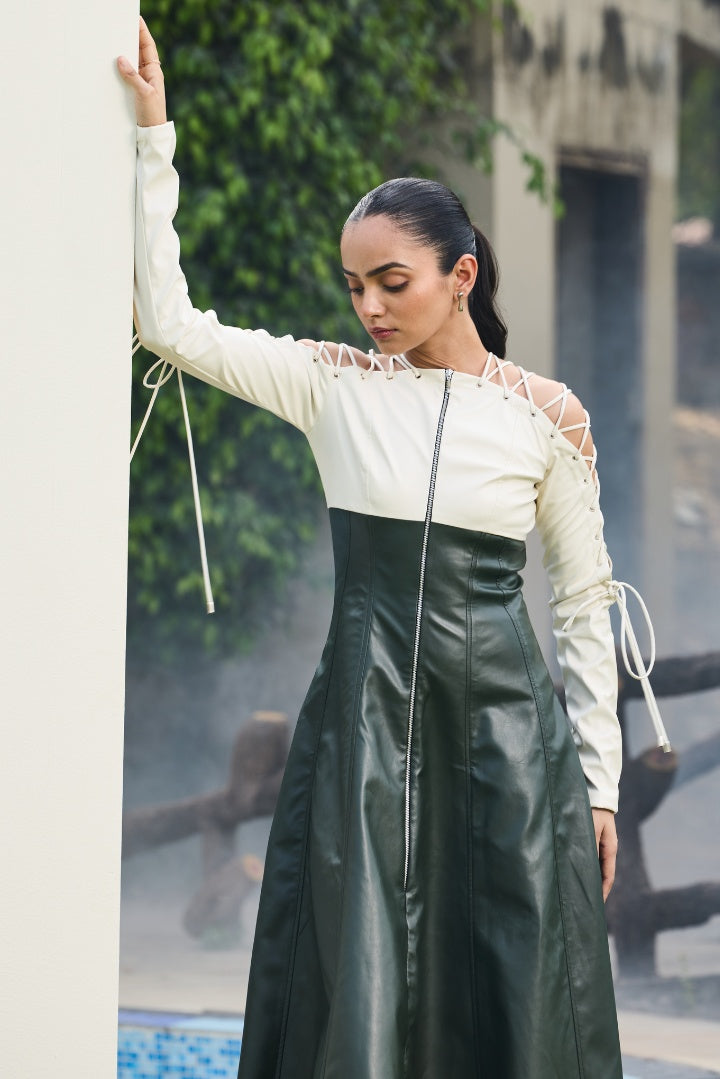 Sculpt Lace-Up Gown