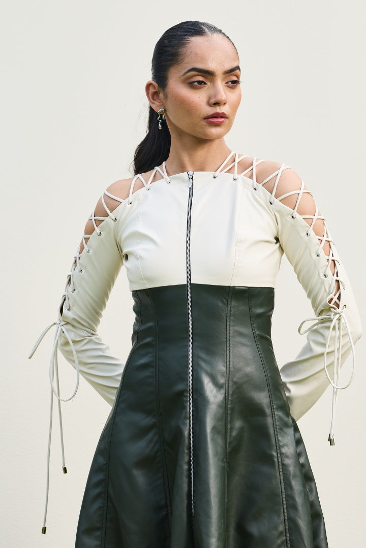 Sculpt Lace-Up Gown