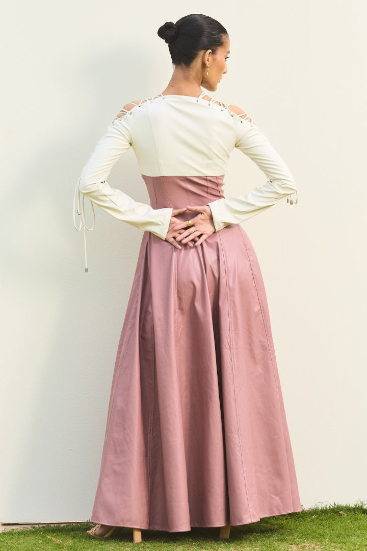 Sculpt Lace-Up Gown