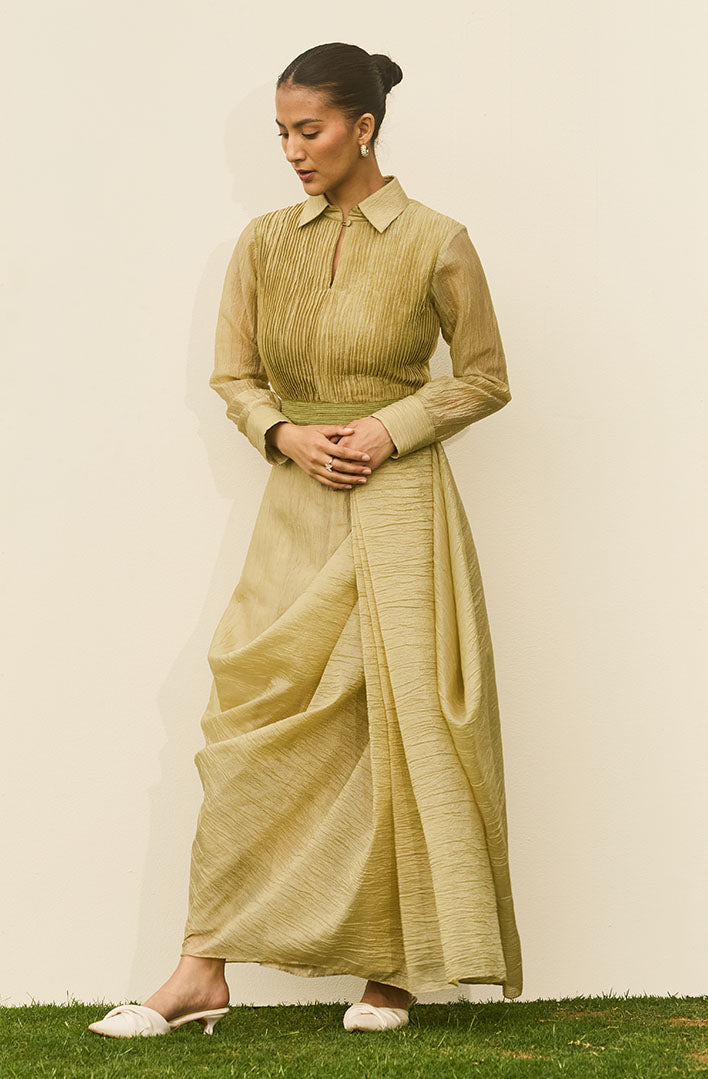 Pleated Meadow Dress
