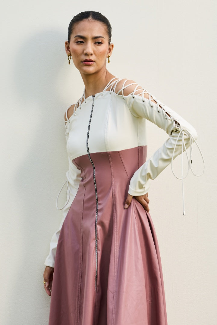Sculpt Lace-Up Gown