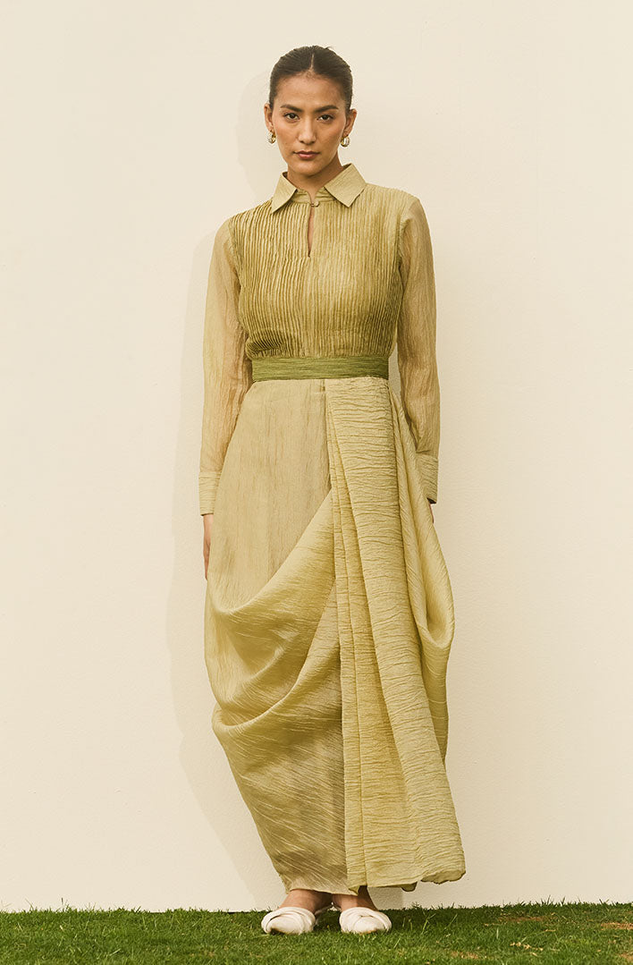 Pleated Meadow Dress