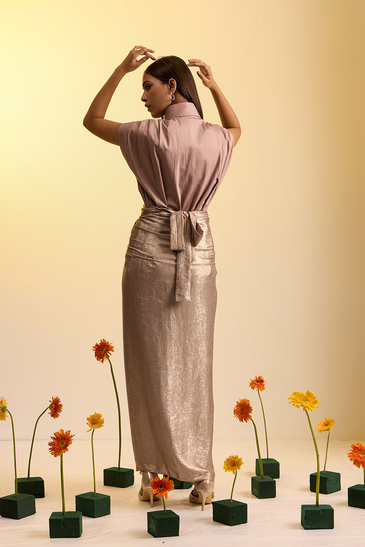 Shimmer Wrap Skirt