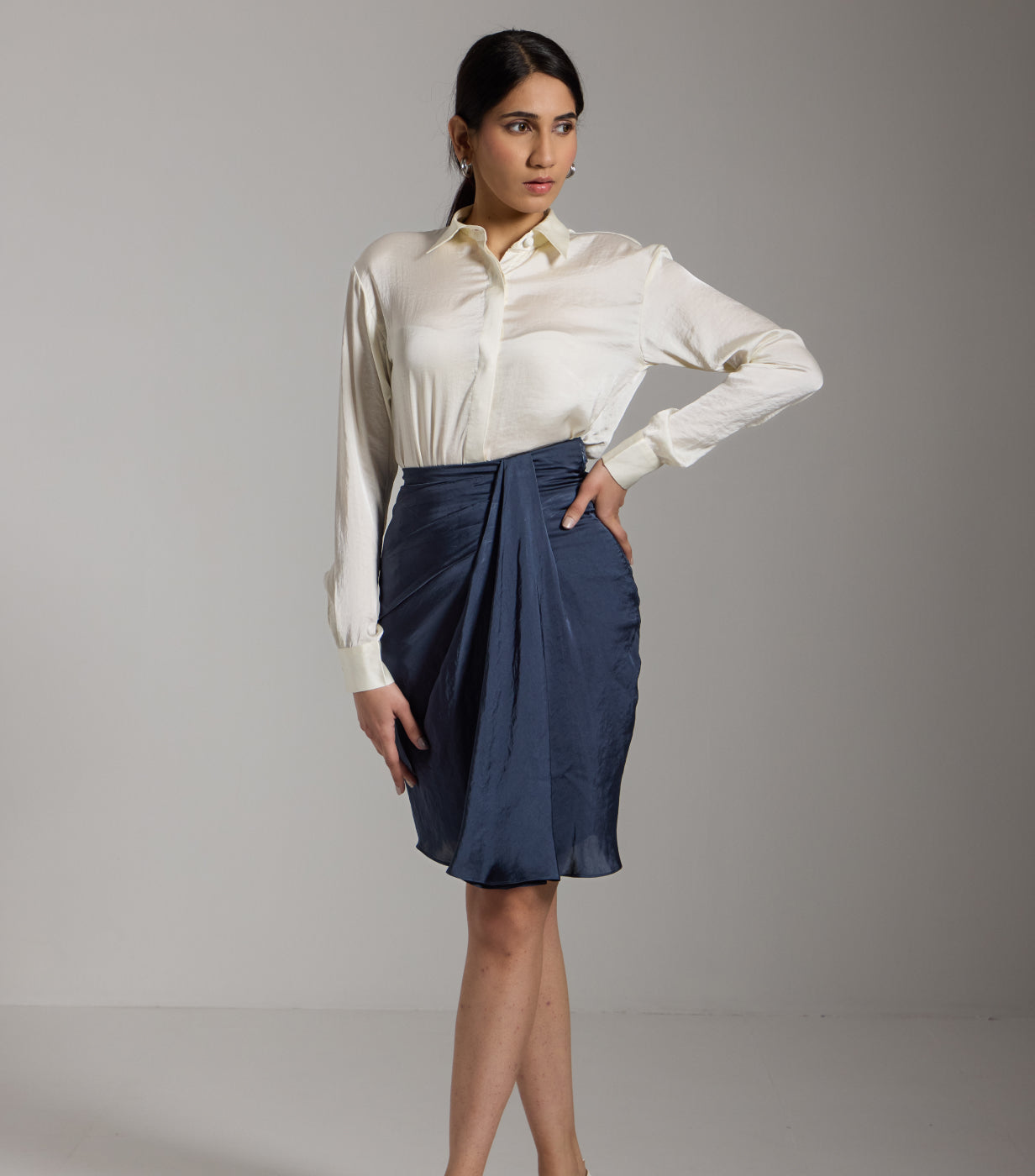 Champagne Satin Shirt