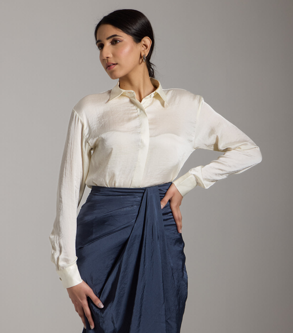 Champagne Satin Shirt