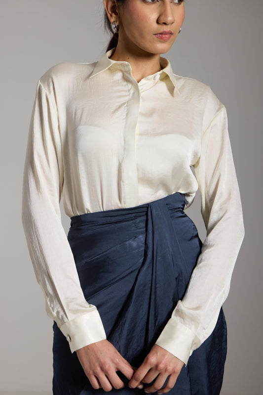 Champagne Satin Shirt