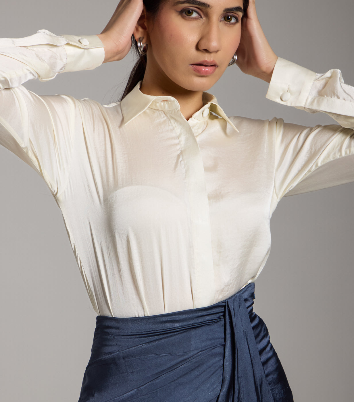 Champagne Satin Shirt