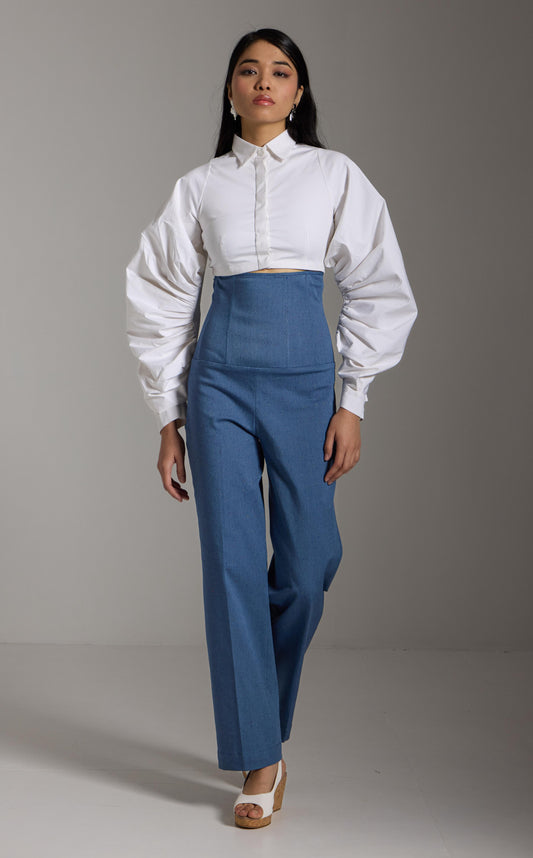Denim Corset Couture Pants