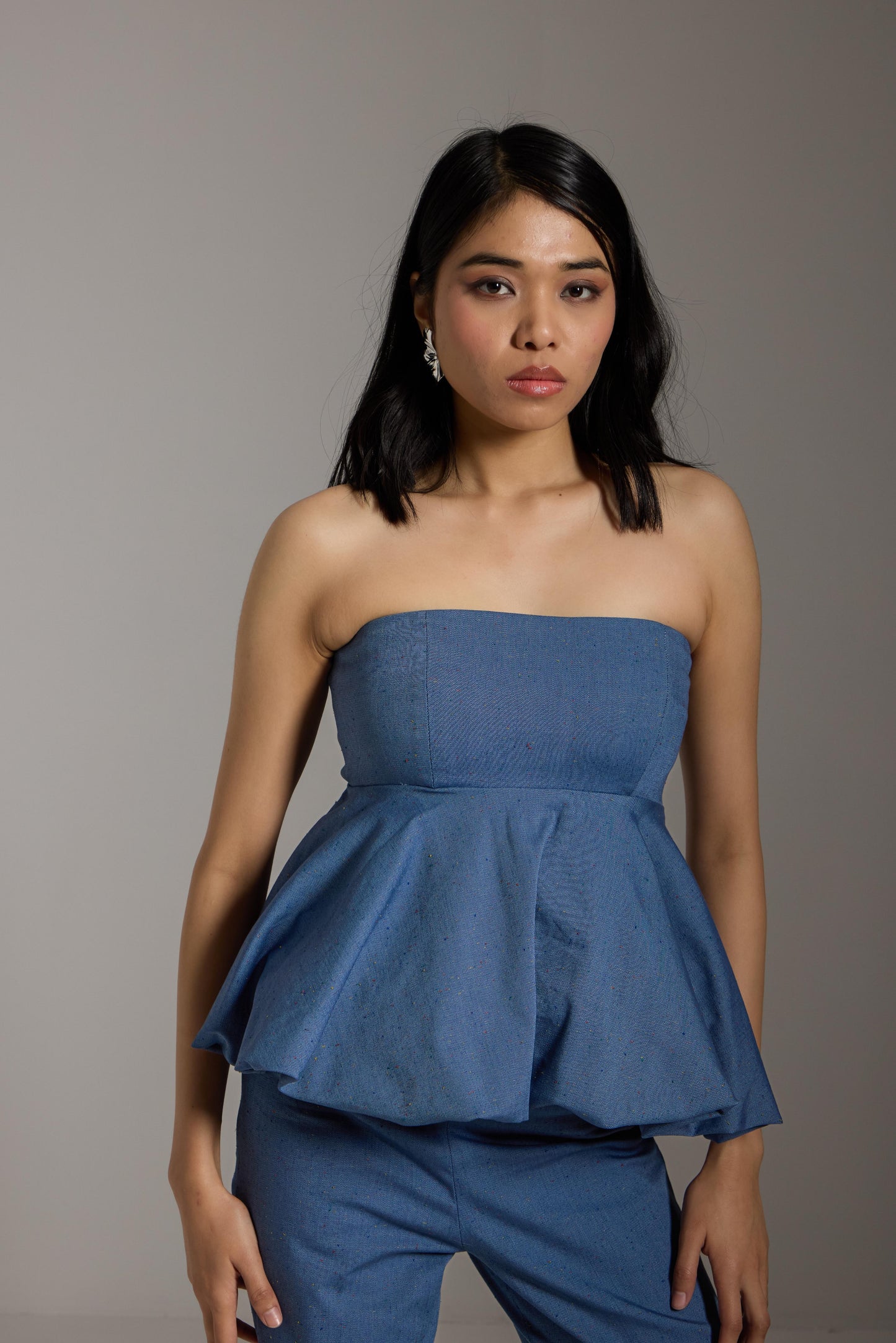 Denim Balloon Top