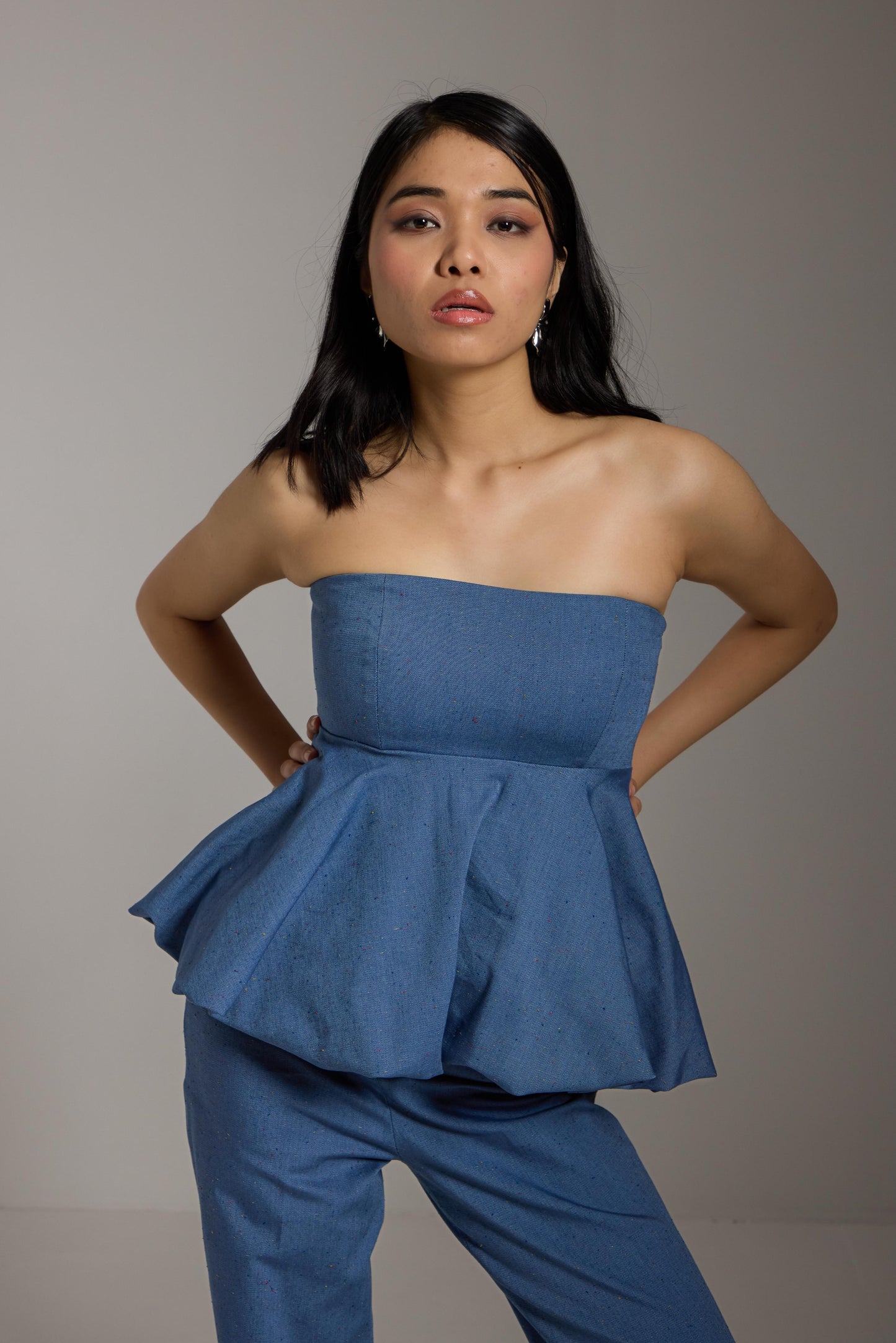 Denim Balloon Top