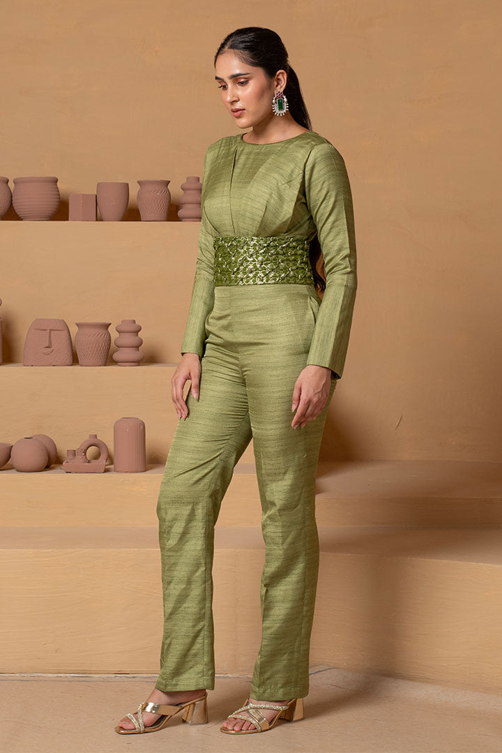 Moss Sculpt Jumpsuit