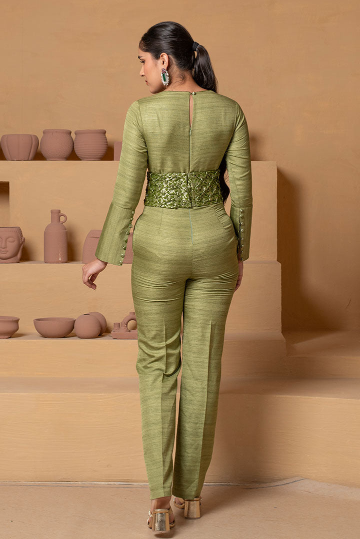 Moss Sculpt Jumpsuit