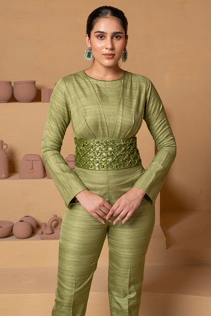 Moss Sculpt Jumpsuit