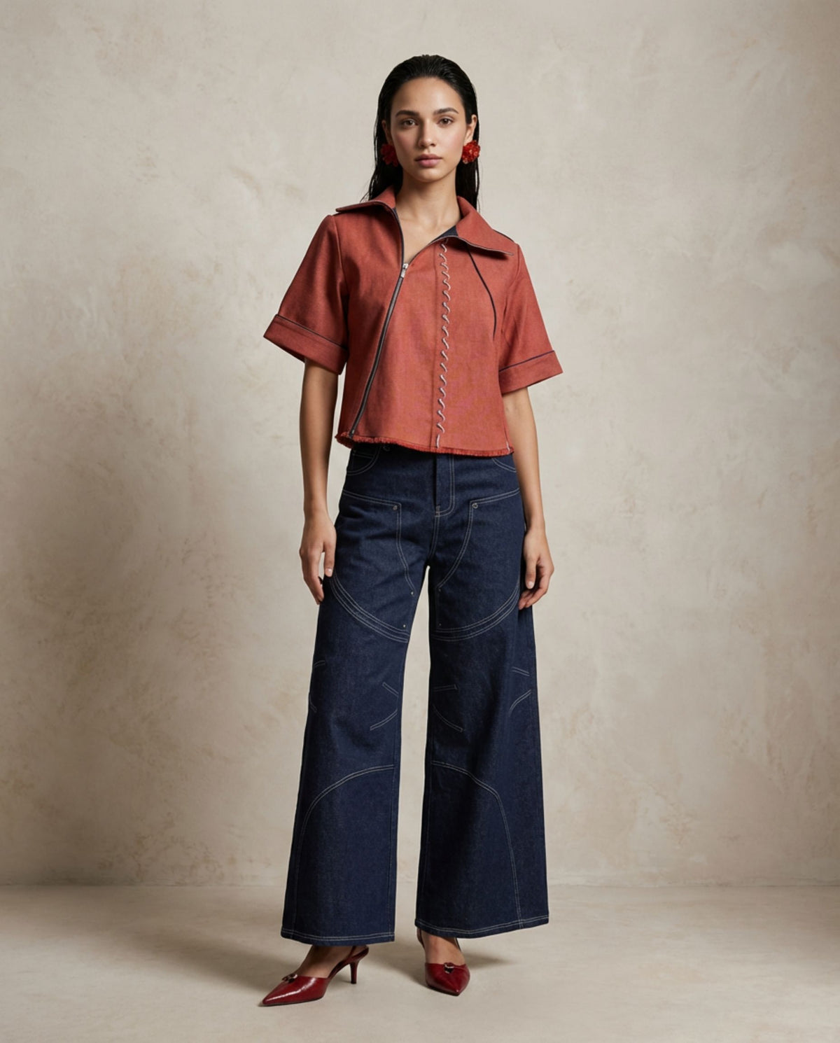 Contrast Code Shirt