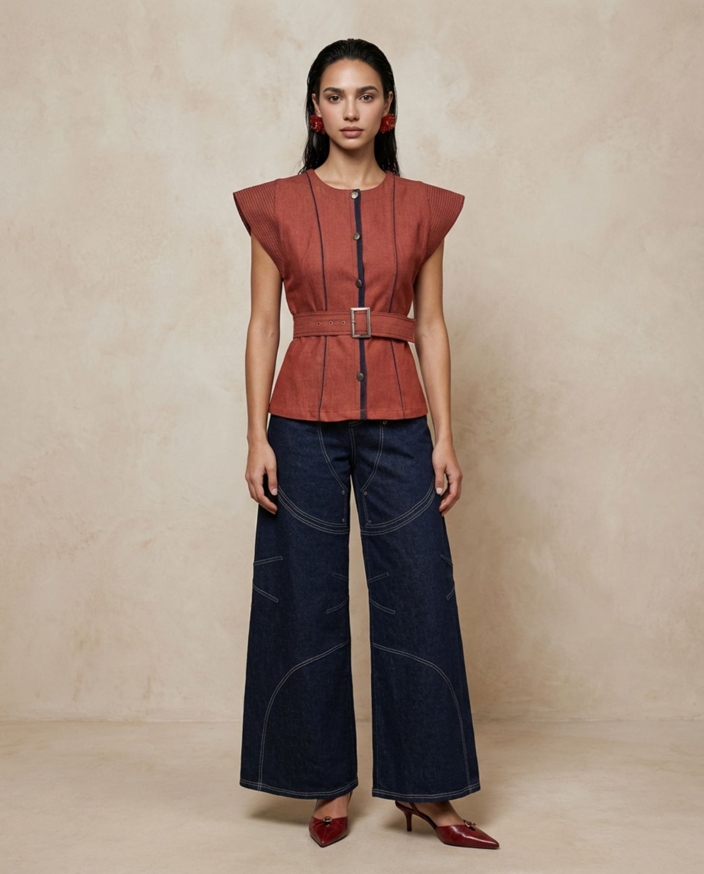 Scarlet Line Top