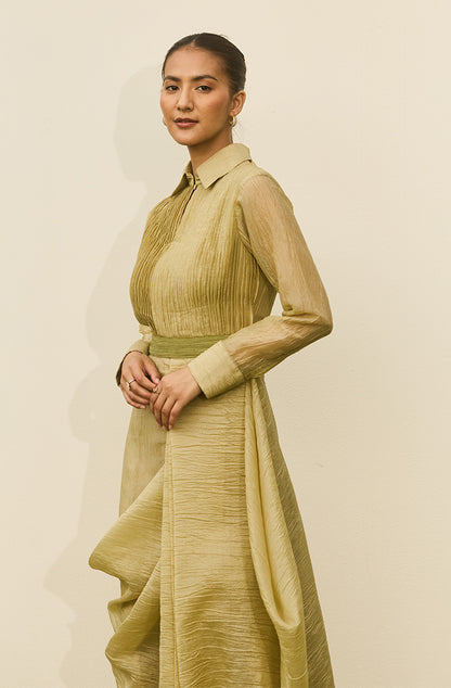 Pleated Meadow Dress