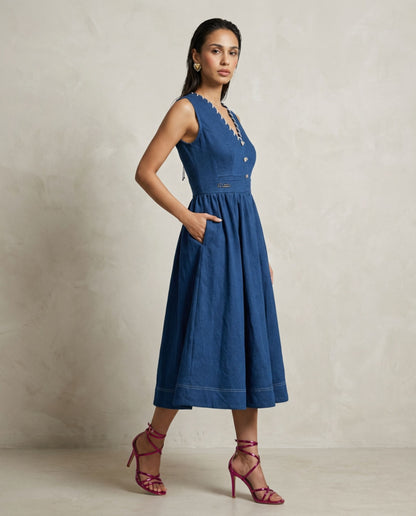 Sapphire Tie Dress