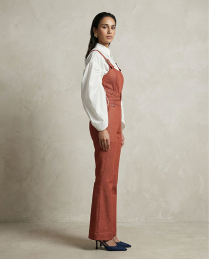 Rust Denim Jumpsuit