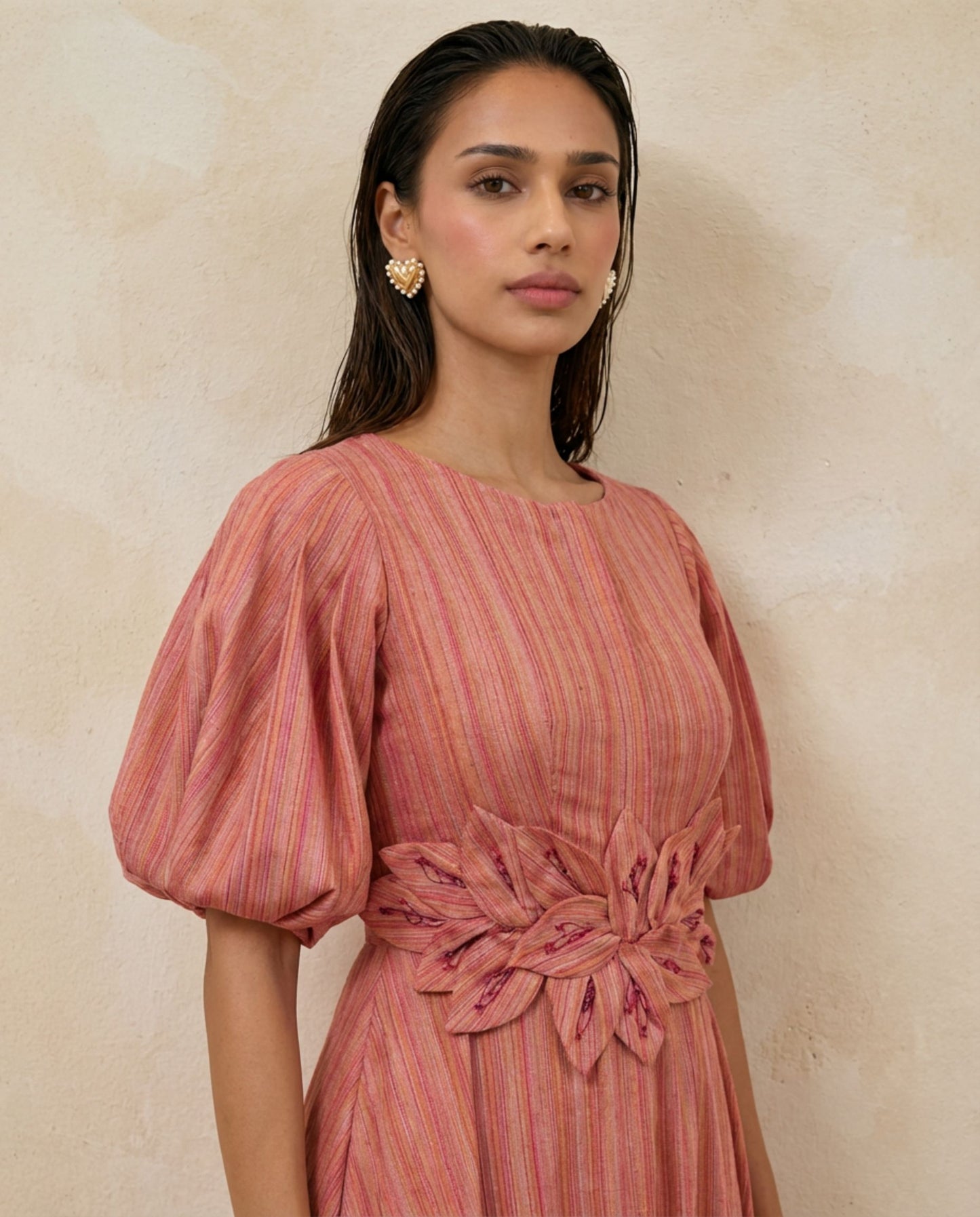 Rosette Linen Jumpsuit