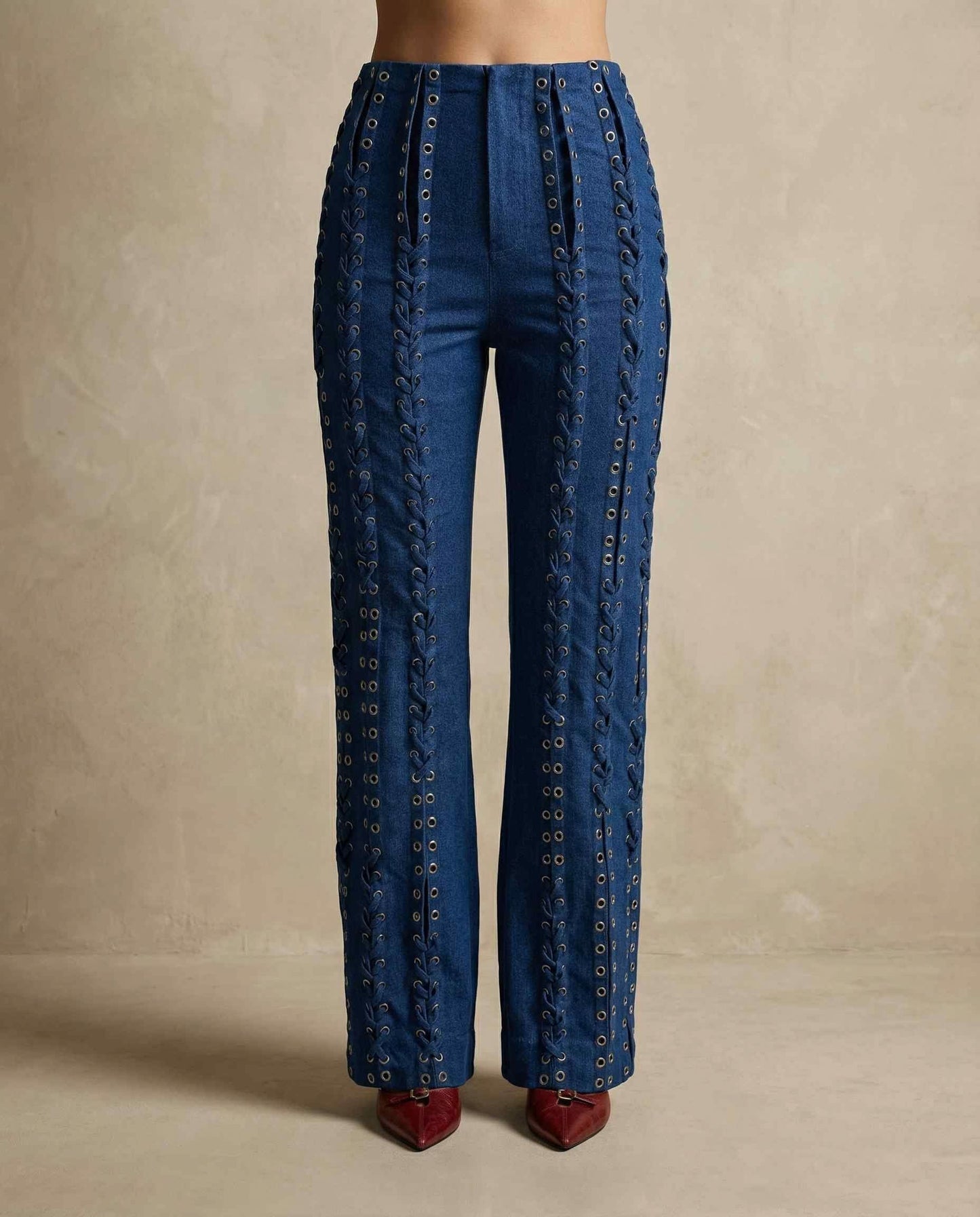 Laced Indigo Jeans