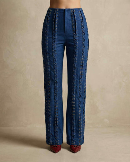 Laced Indigo Jeans