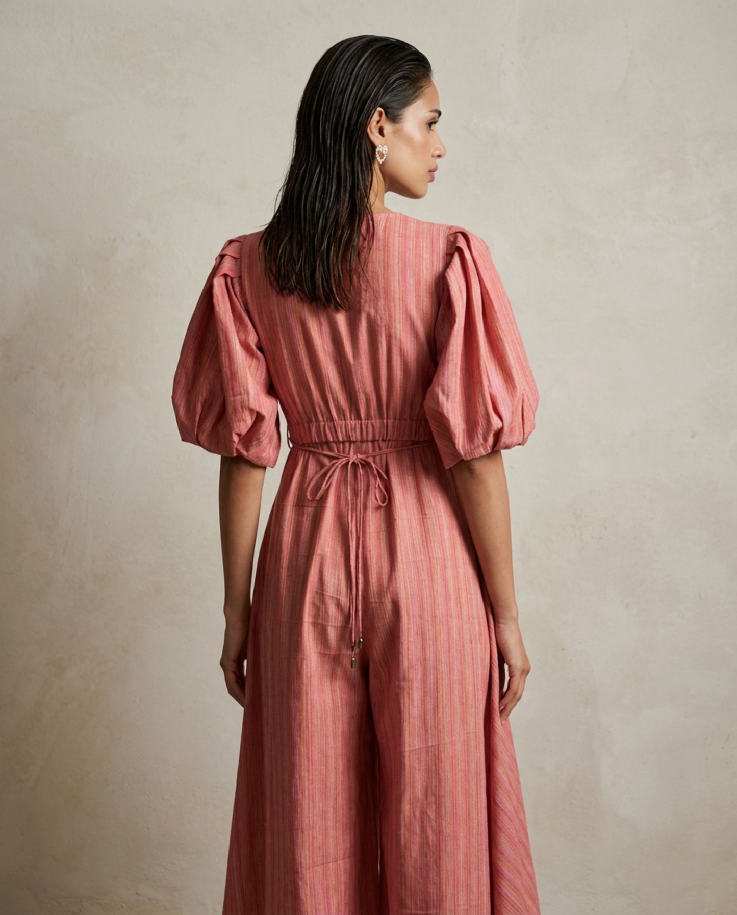 Rosette Linen Jumpsuit