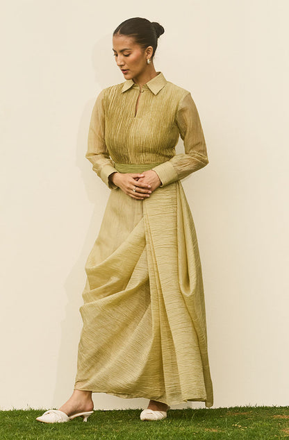 Pleated Meadow Dress