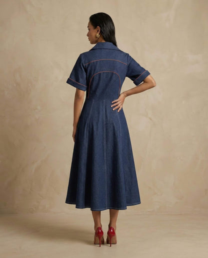 Contrast Code Dress