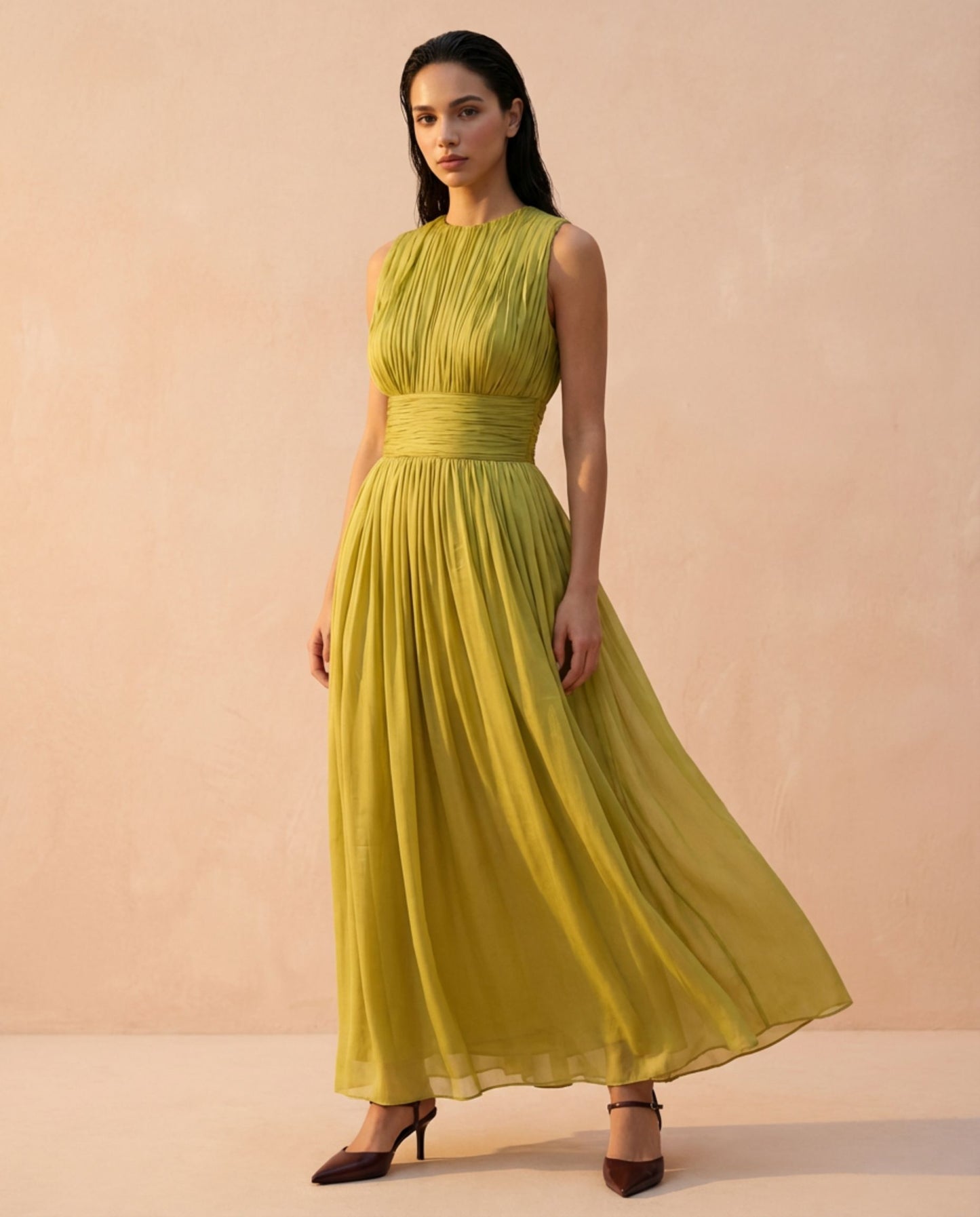Lime Flow Dress