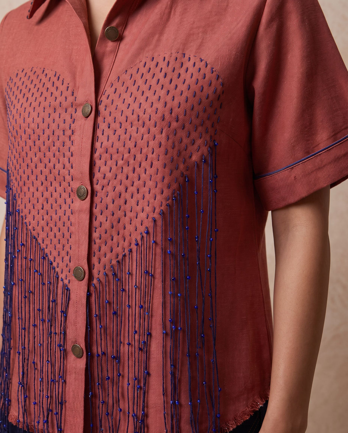 The stitch becomes part of the design.