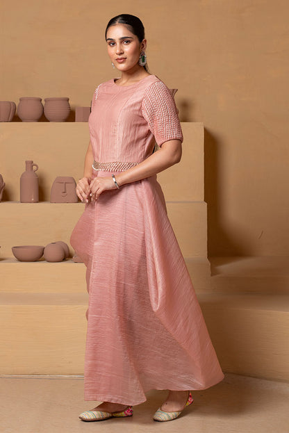 Blushing Pearl Pre-Draped Saree