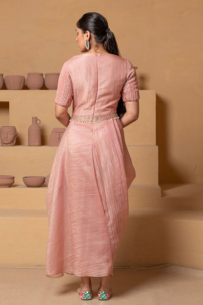 Blushing Pearl Pre-Draped Saree