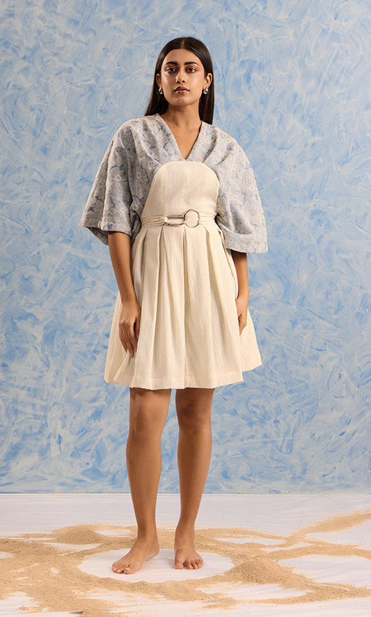 Crepe Cascade Dress