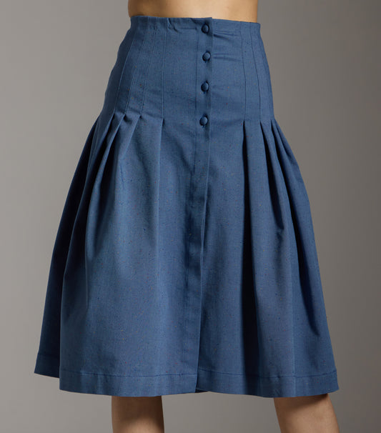 Denim Dream Pleated Skirt